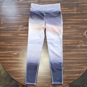 Mono B Pastel Ombre High-Waist Leggings in Lavender and Blush